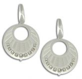 Brinco folheado a prata com pedras de strass - BS2115 P