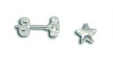 Brinco folheado a prata em forma de estrelinha - BS1169 P