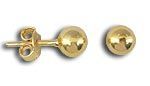 Brinco de bolinha folheado a ouro - BS0255