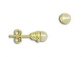 Brinco folheado a ouro com perola - BS0740