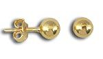 Brinco de bolinha folheado a ouro - BS0255