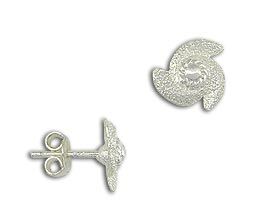 Brinco folheado a prata com detalhes craquelados - BS0911 P