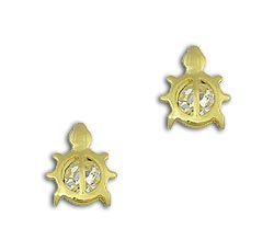 Brinco folheado a ouro com strass - BS2118