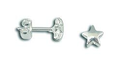 Brinco folheado a prata em forma de estrelinha - BS1169 P